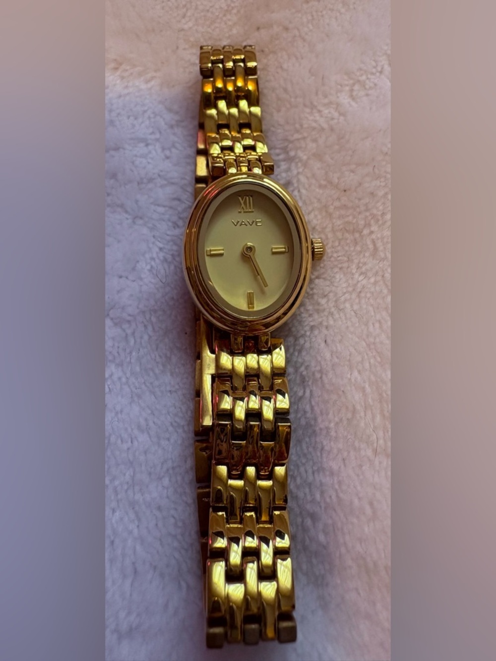 Women's Gold Oval Bracelet Watch